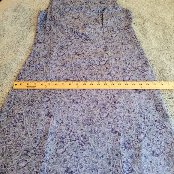 VTg Teddi Dress Sz 6P Purple Floral Maxi Cottagecore Boho Prairie Romantic 16544 - Picture 7 of 10